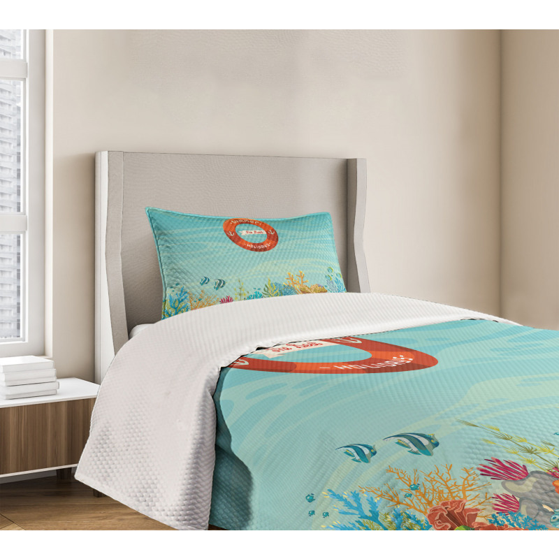 Lifebuoy Coral Reef Bedspread Set