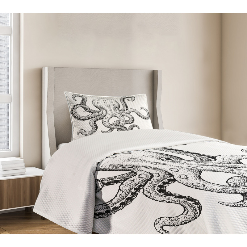 Sea Animal Artwork Bedspread Set