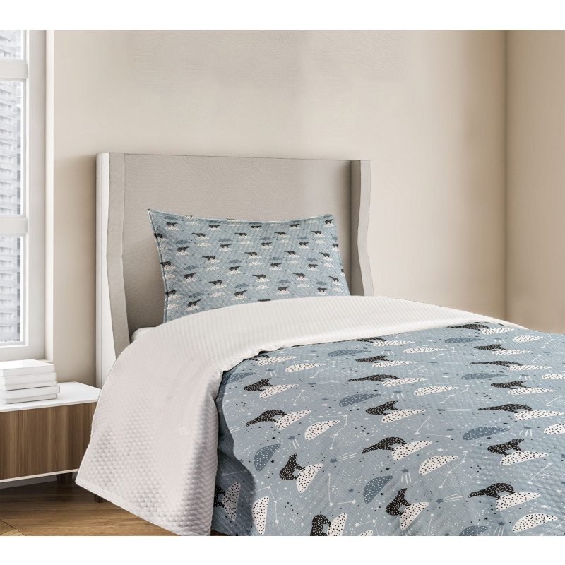 Polar Bear Stars Bedspread Set