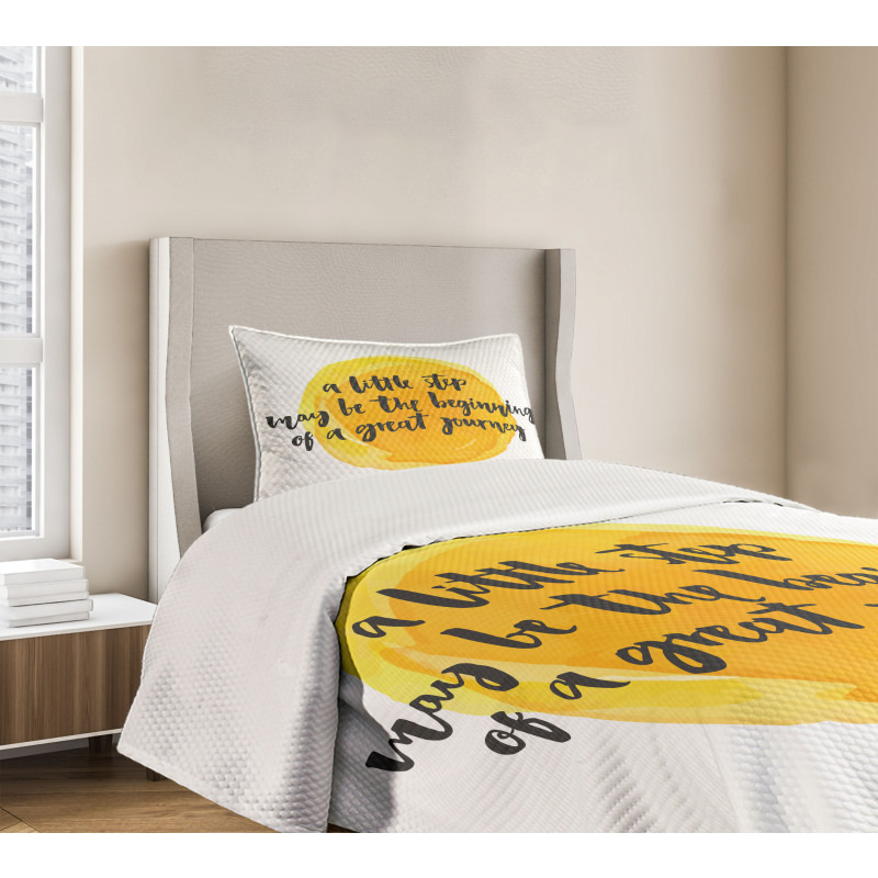 Positive Saying Design Bedspread Set