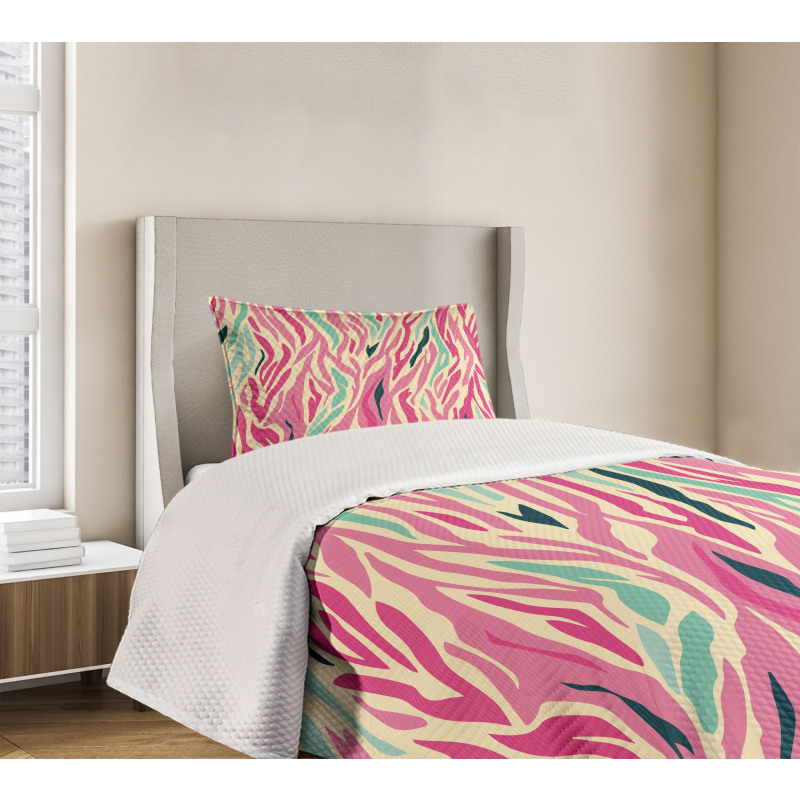 Funky Pastel Stripes Bedspread Set