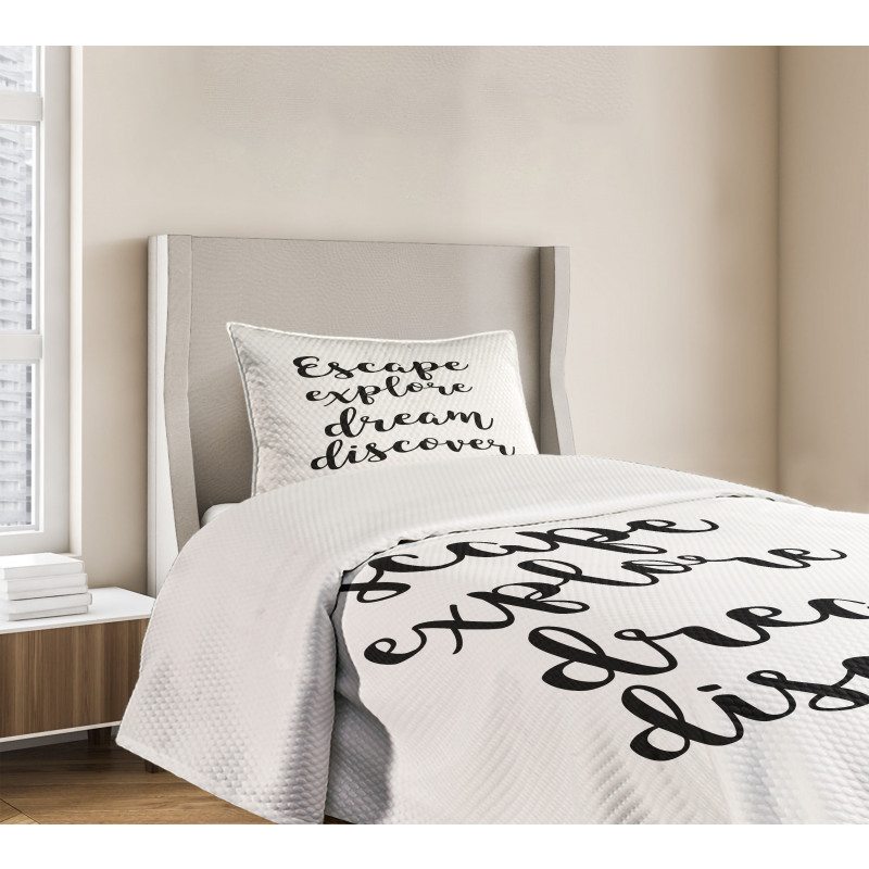 Brush Calligraphy Dream Bedspread Set
