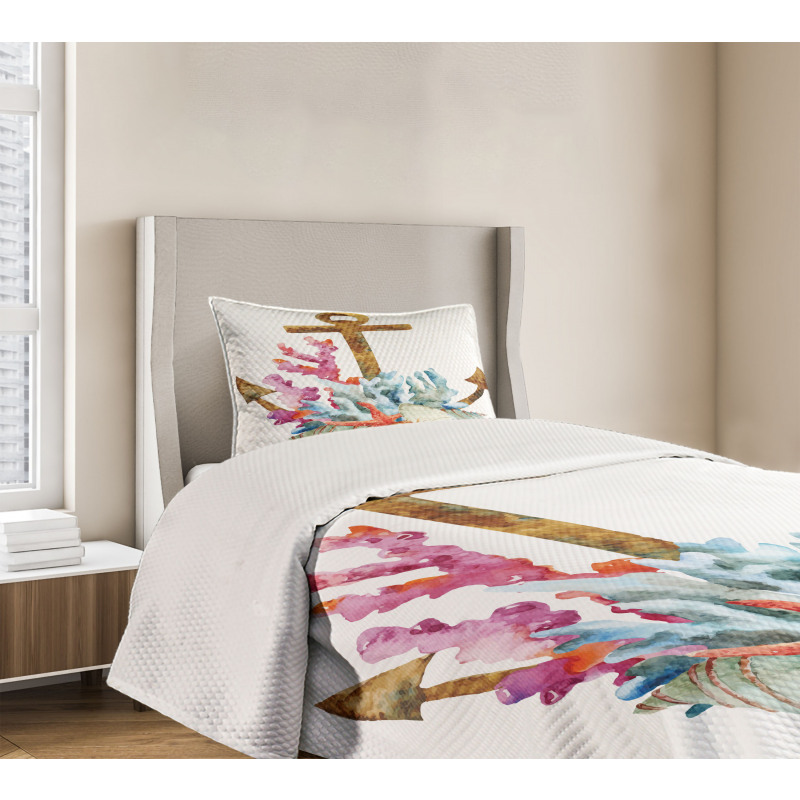 Watercolor Starfish Bedspread Set