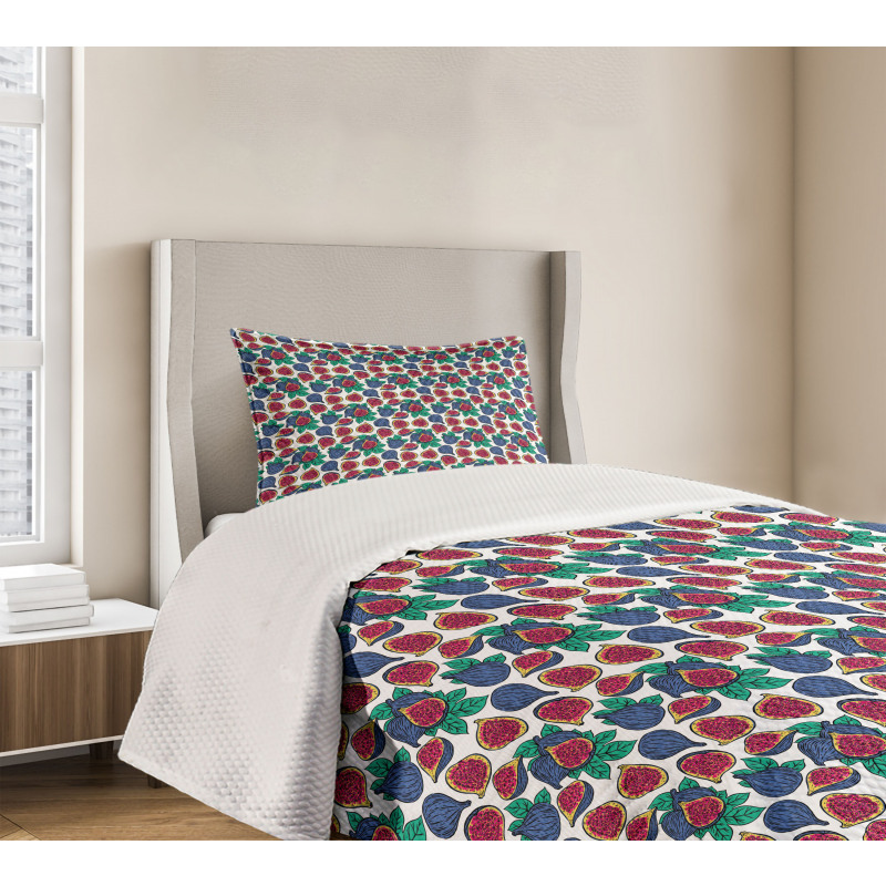 Ripe Juicy Fruit Pattern Bedspread Set