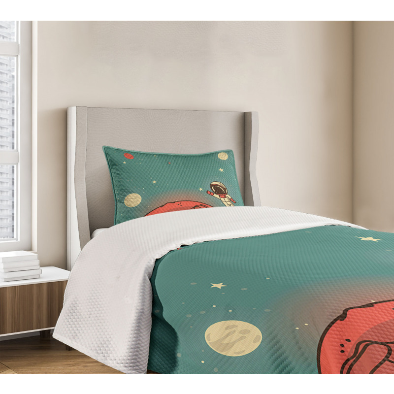 Doodle Cosmonaut Bedspread Set
