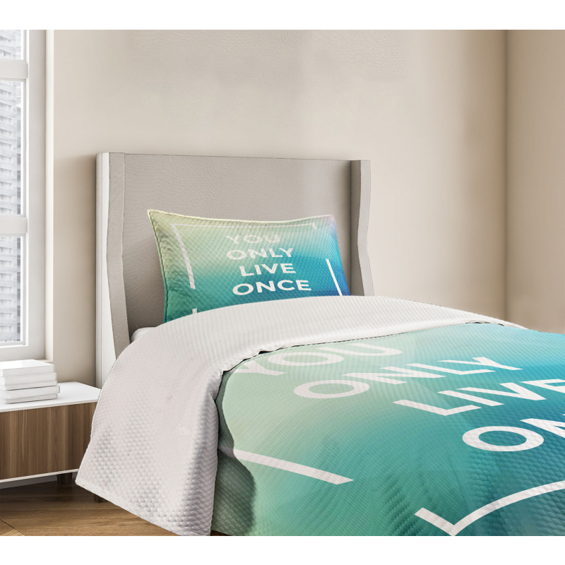 Typographic Message Design Bedspread Set