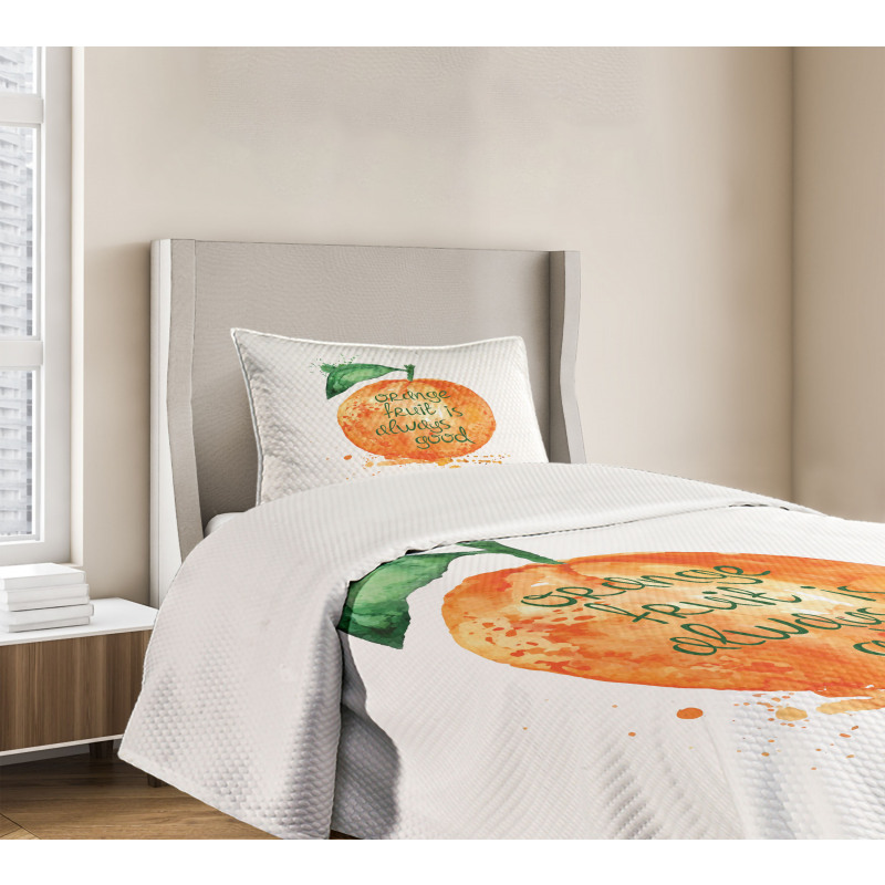 Brush Strokes Orange Bedspread Set