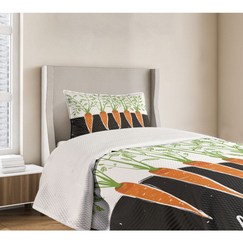 Growing Carrots Bedspread Set