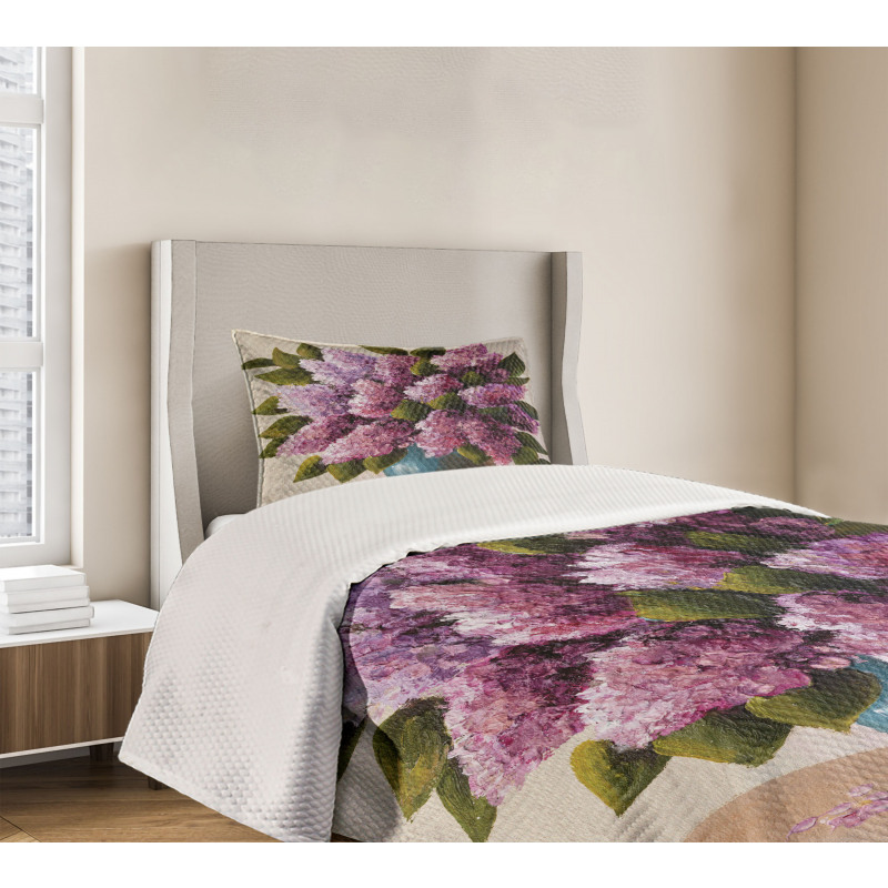 Lilac Bouquet Artwork Bedspread Set