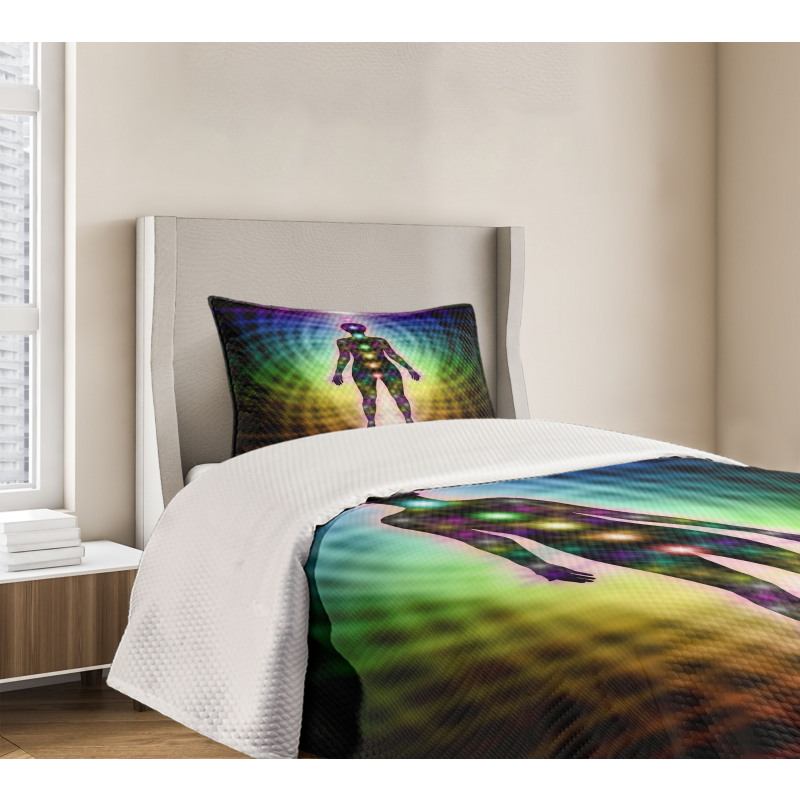 Geometric Diagram Energy Bedspread Set