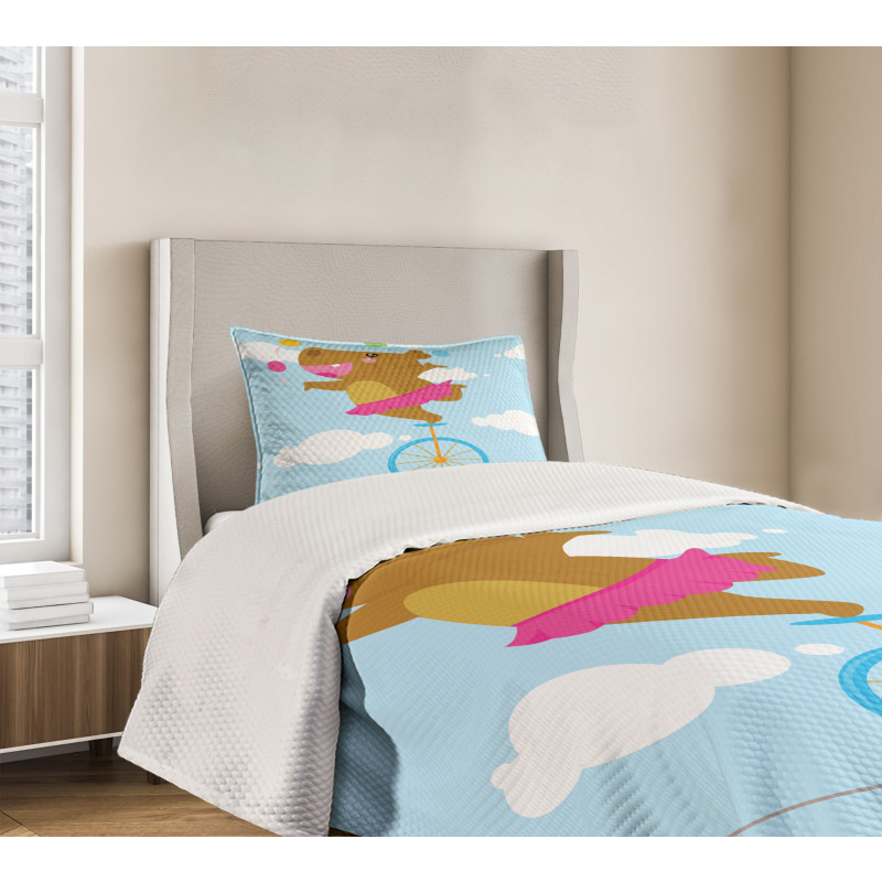 Balerina Juggler Hippo Bedspread Set