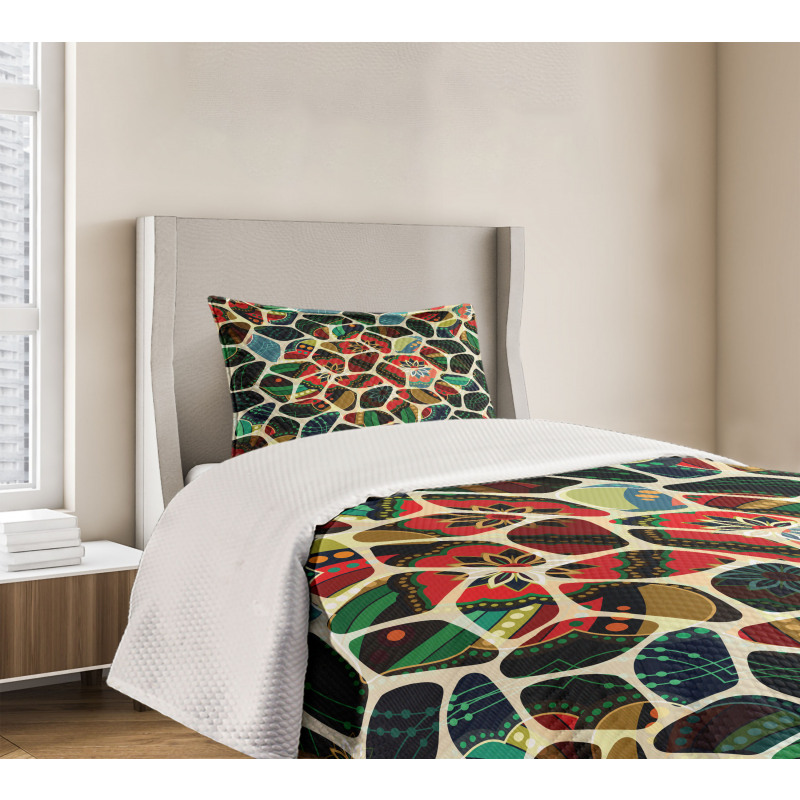 Floral Mosaic Bedspread Set