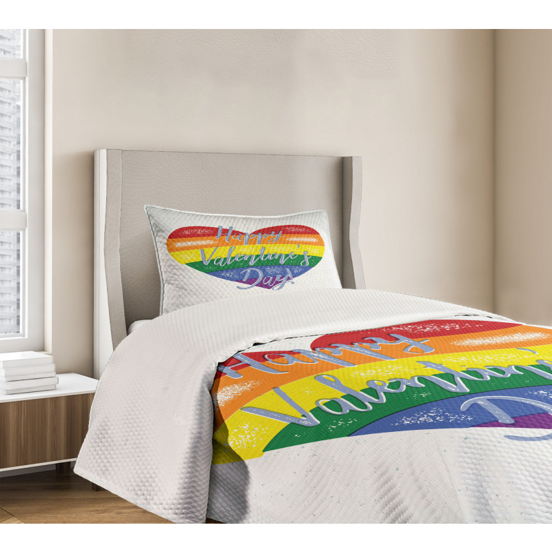 LGBTI Valentine Bedspread Set