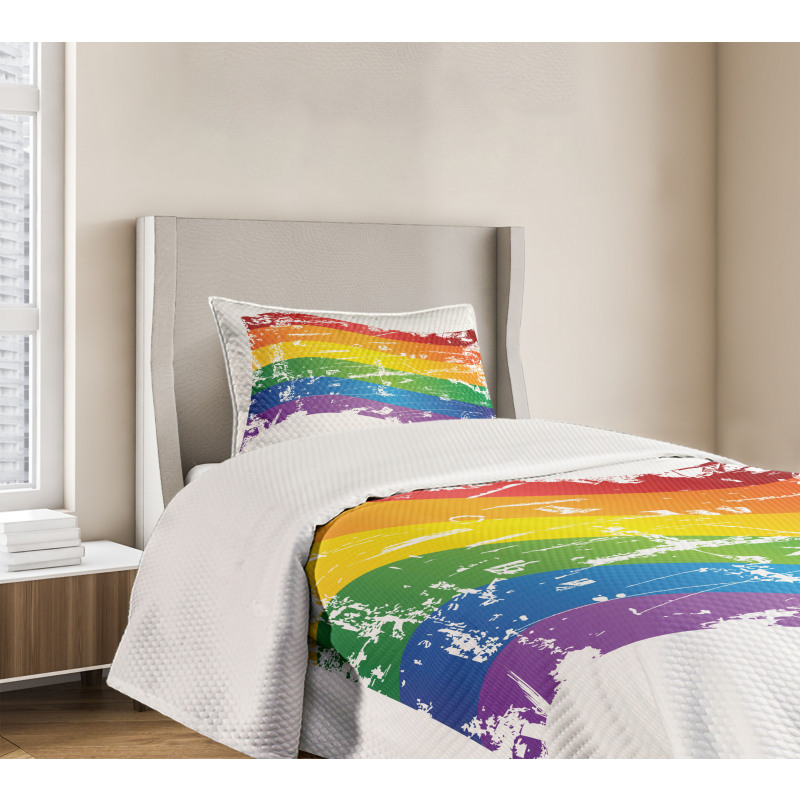 Gay Pride Flag Bedspread Set