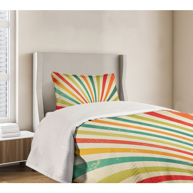 Retro Sun Rays Bedspread Set