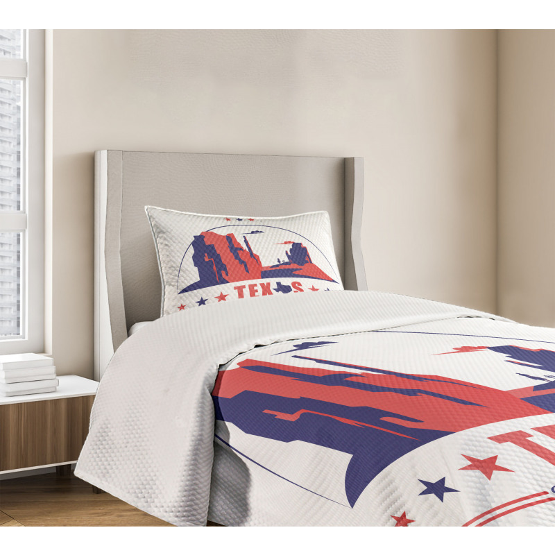 State Map Cowboy Bedspread Set