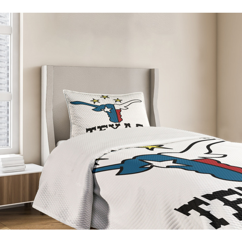 Buffalo Head Flag Bedspread Set