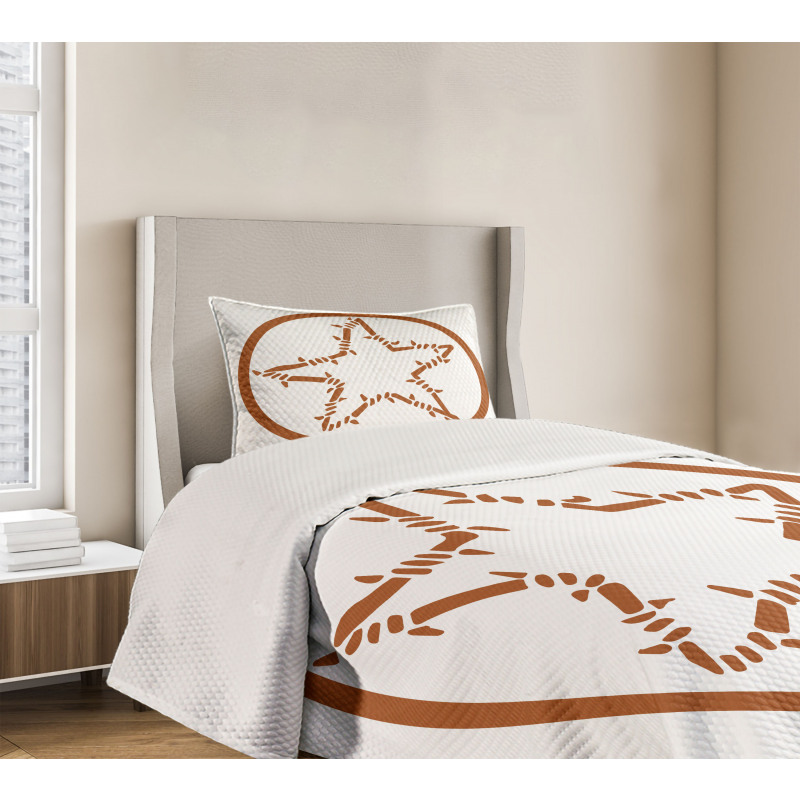 Barbed Wire Star Bedspread Set