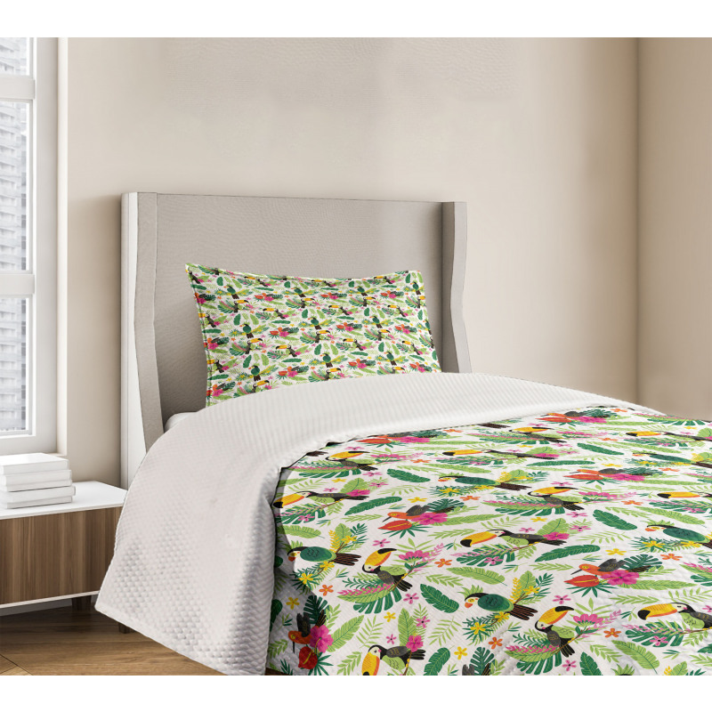 Jungle Flora and Fauna Bedspread Set