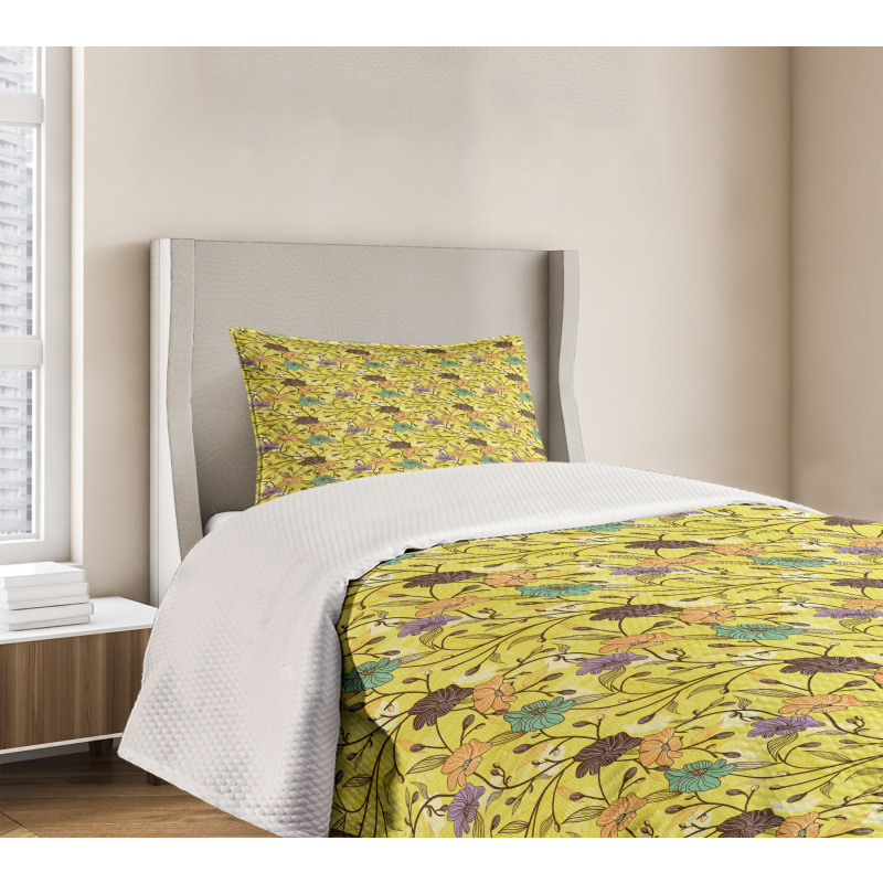 Rural Floral Woodland Bedspread Set