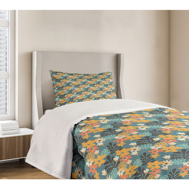 Abstract Garden Doodle Bedspread Set