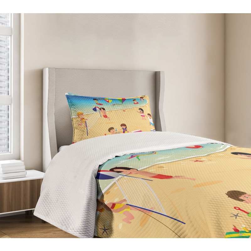 Beach Volleyball Bedspread Set