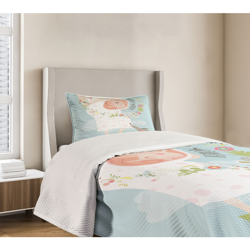 Happy Mother Words Bedspread Set