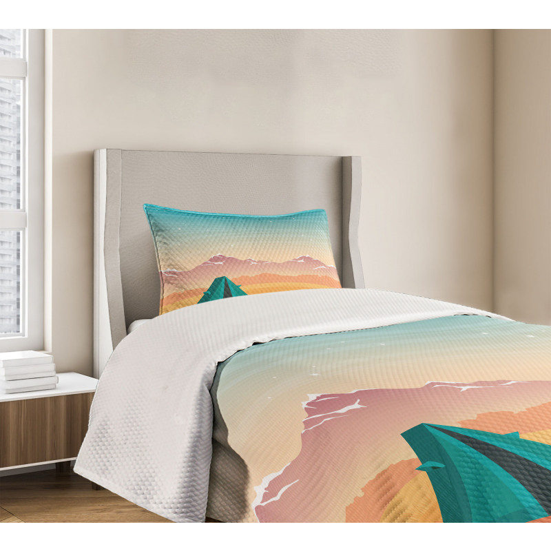 Travel Tent Mountains Bedspread Set