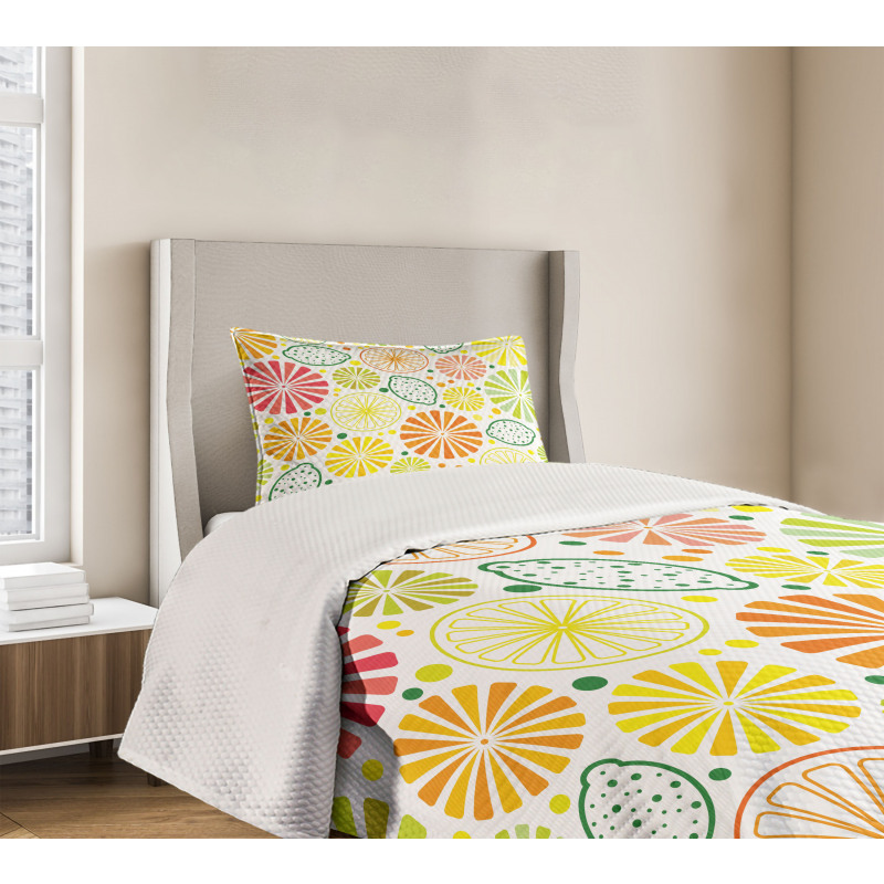 Tropical Clementine Bedspread Set