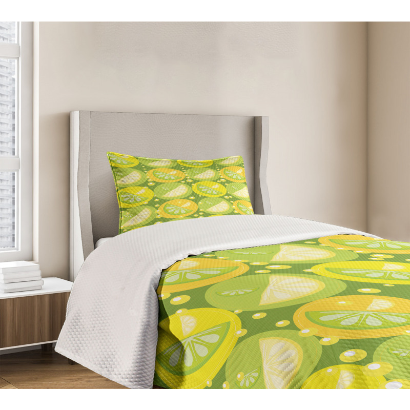 Trapped Limes in Cells Bedspread Set