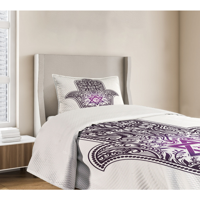 Hand Drawn Swirls and Curls Bedspread Set