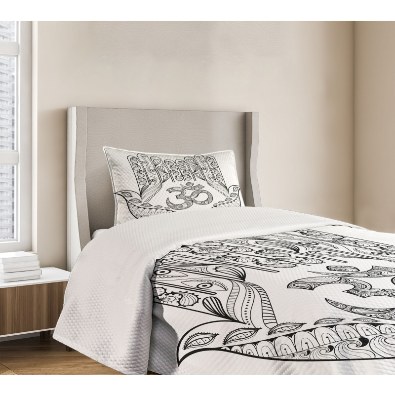 Tribal Zentangle Pattern Bedspread Set