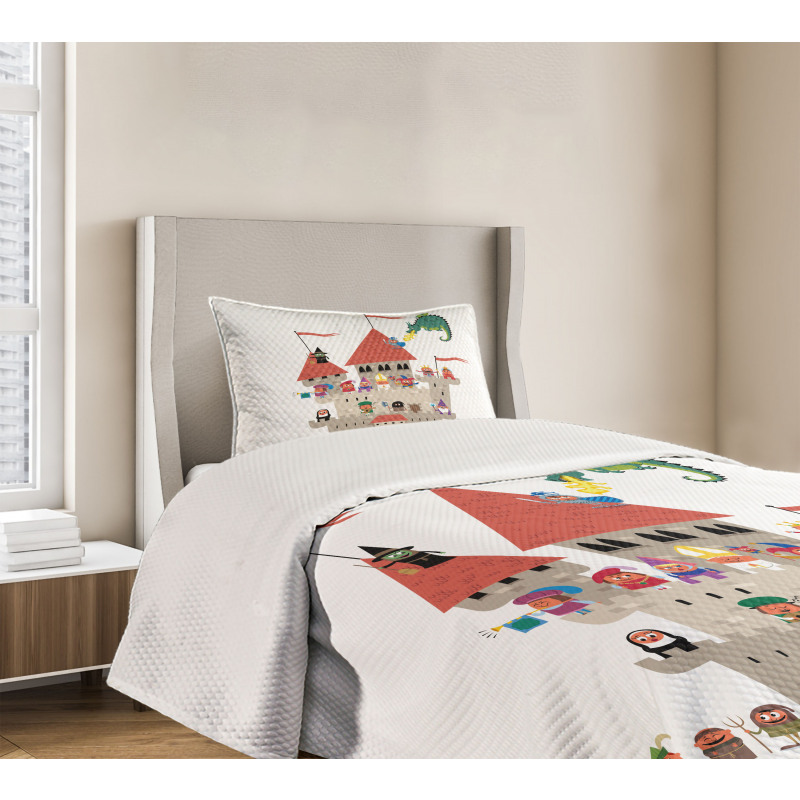 Cartoon Kingdom Dragon Bedspread Set