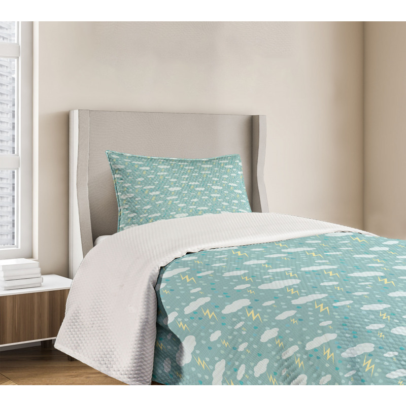 Bad Weather Thunderstorm Bedspread Set