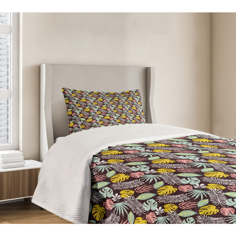 Nature Forest Leaves Bedspread Set