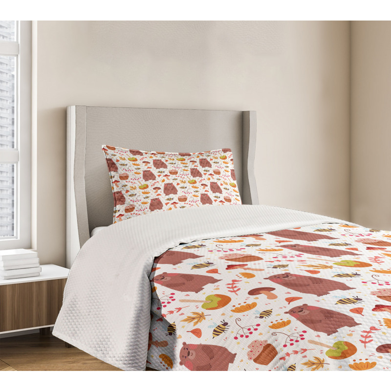 Autumn Forest Wildlife Bedspread Set