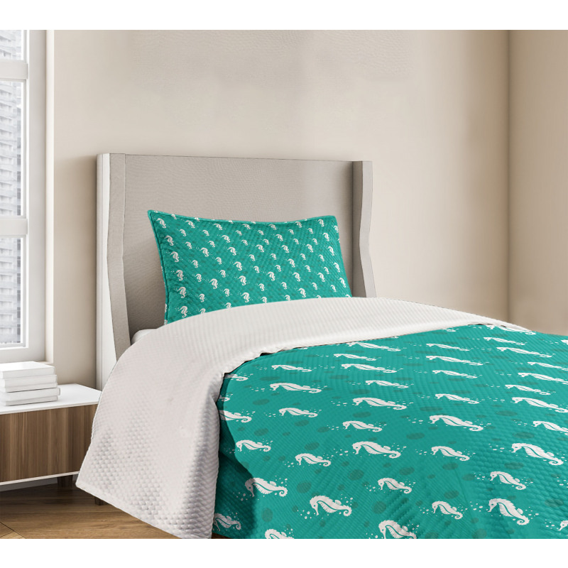 Ocean Sea Life Theme Bedspread Set
