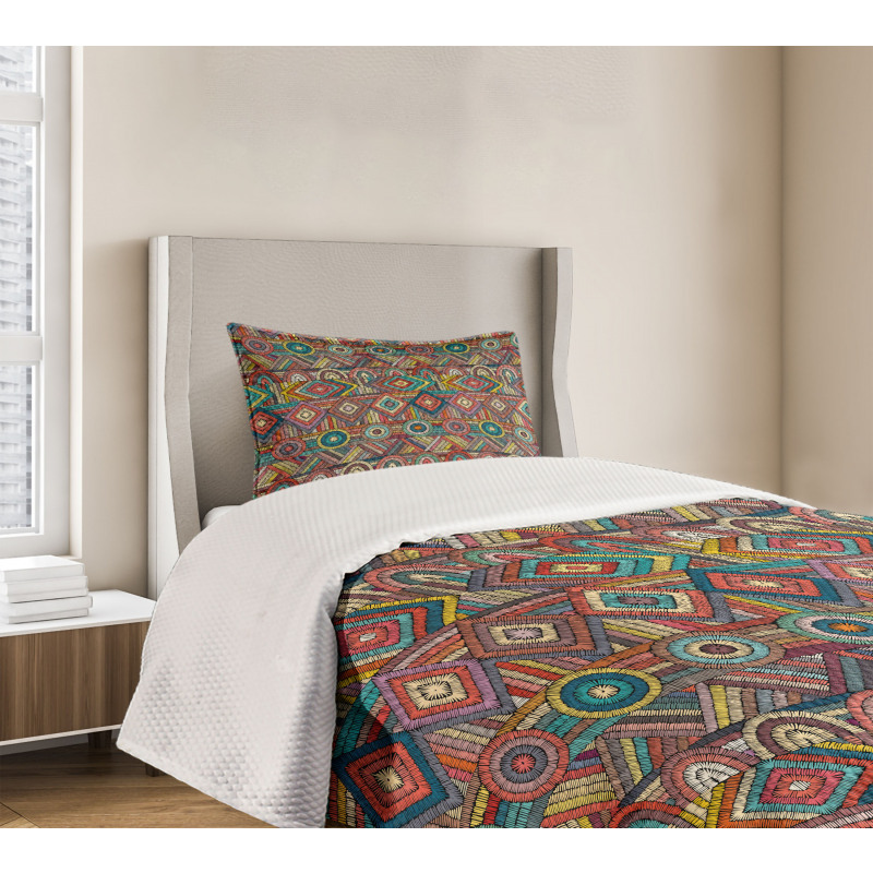 Tribal Culture Pattern Bedspread Set