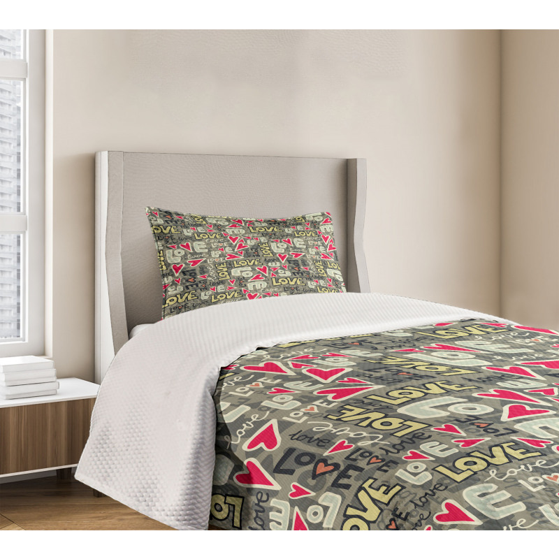 Hearty Love Art Bedspread Set