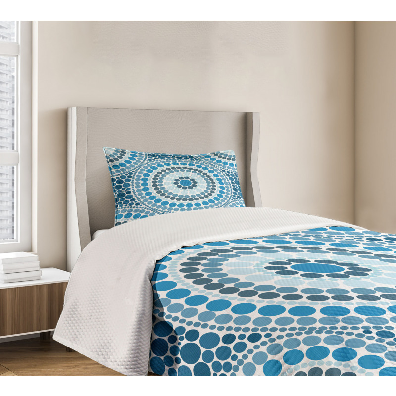 Concentric Circles Dots Bedspread Set