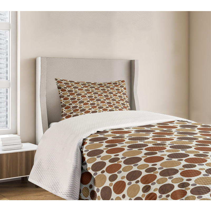 Circles with Curvy Line Bedspread Set