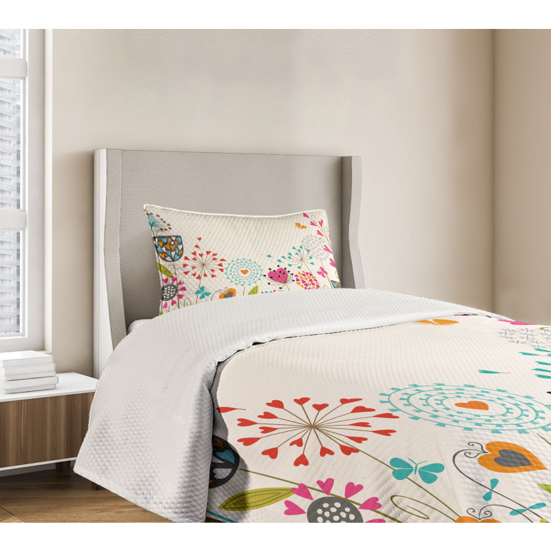 Hearty Dandelion Seeds Bedspread Set