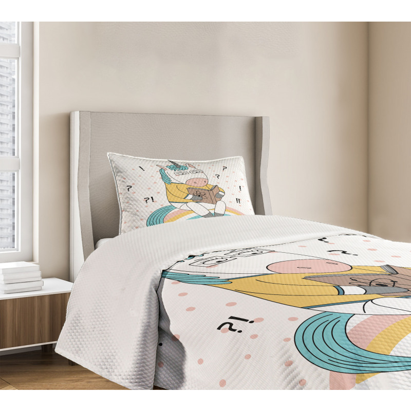 Unicorn Rainbow Physics Bedspread Set