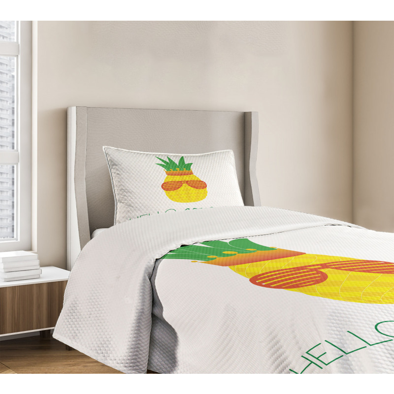 Doodle Pineapple Bedspread Set