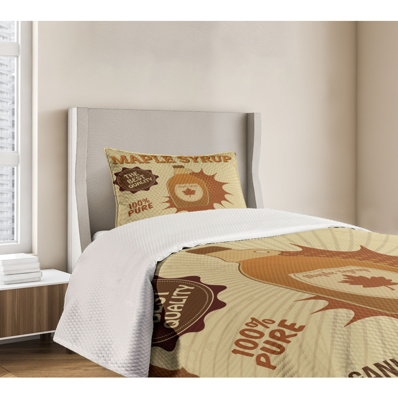 Maple Syrup with Stripes Bedspread Set