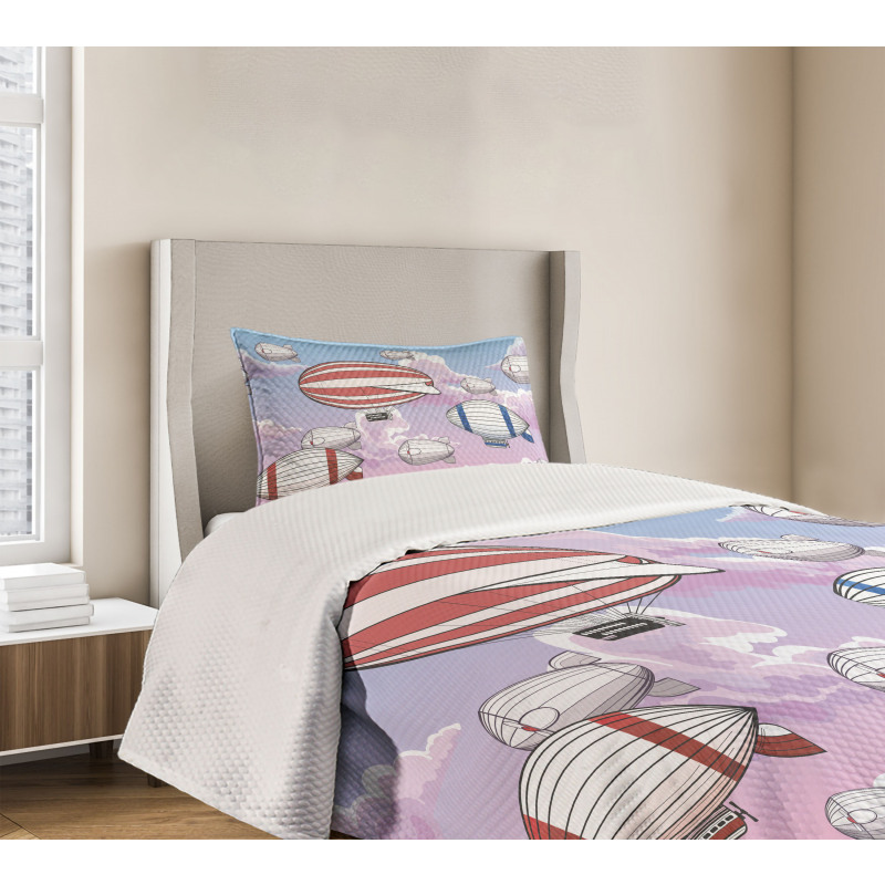 Zeppelins in the Sky Bedspread Set