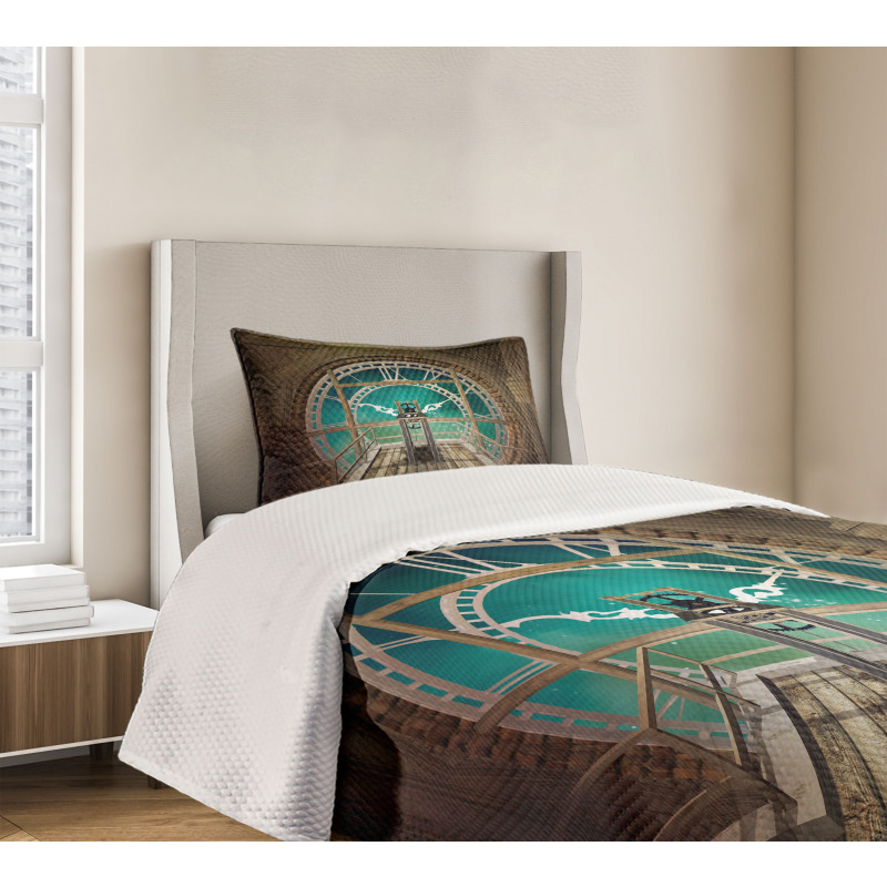 Fantasy Clock Tower Bedspread Set