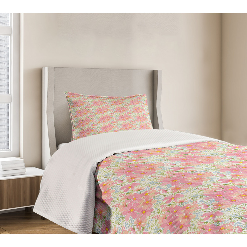 Flowers and Herbs Bedspread Set