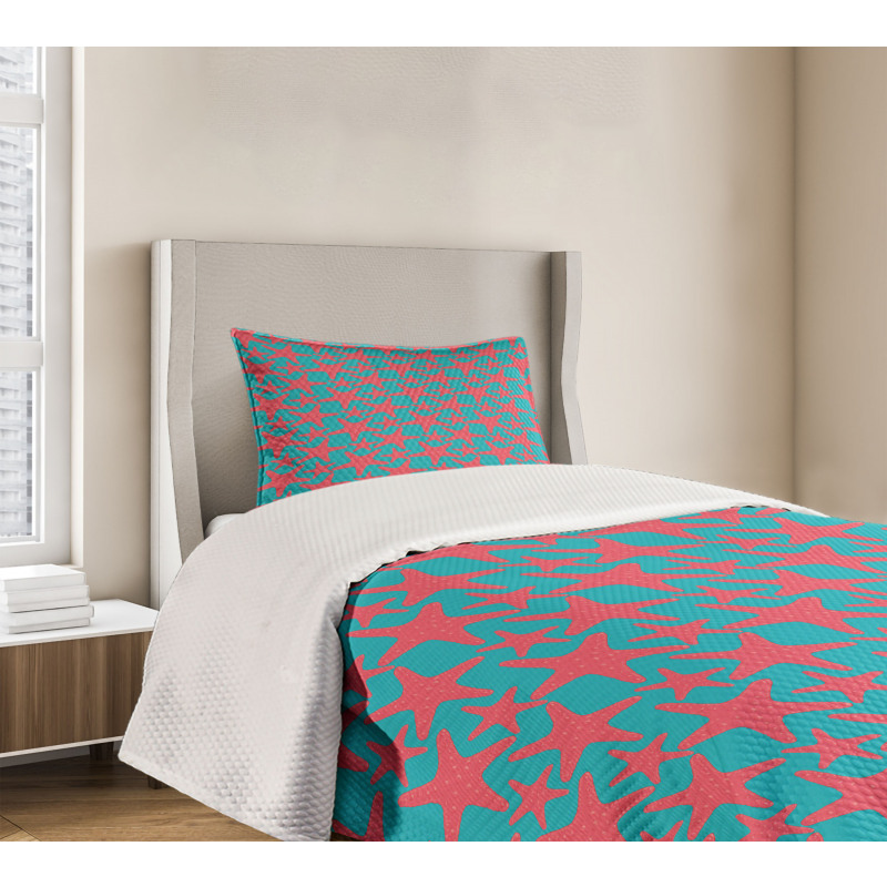 Starfishes Pattern Bedspread Set