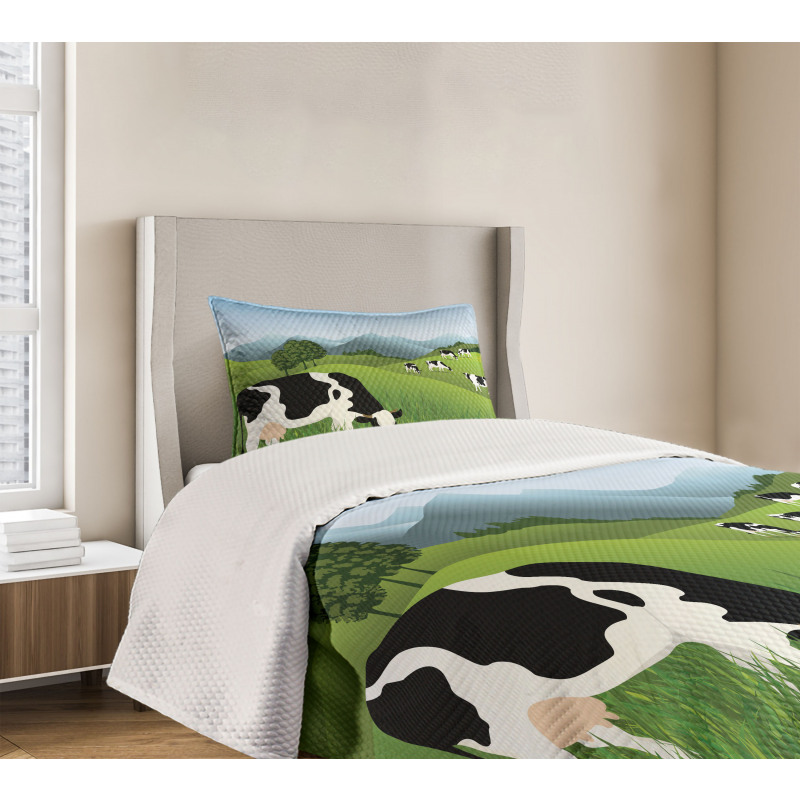 Agriculture Landscape Bedspread Set